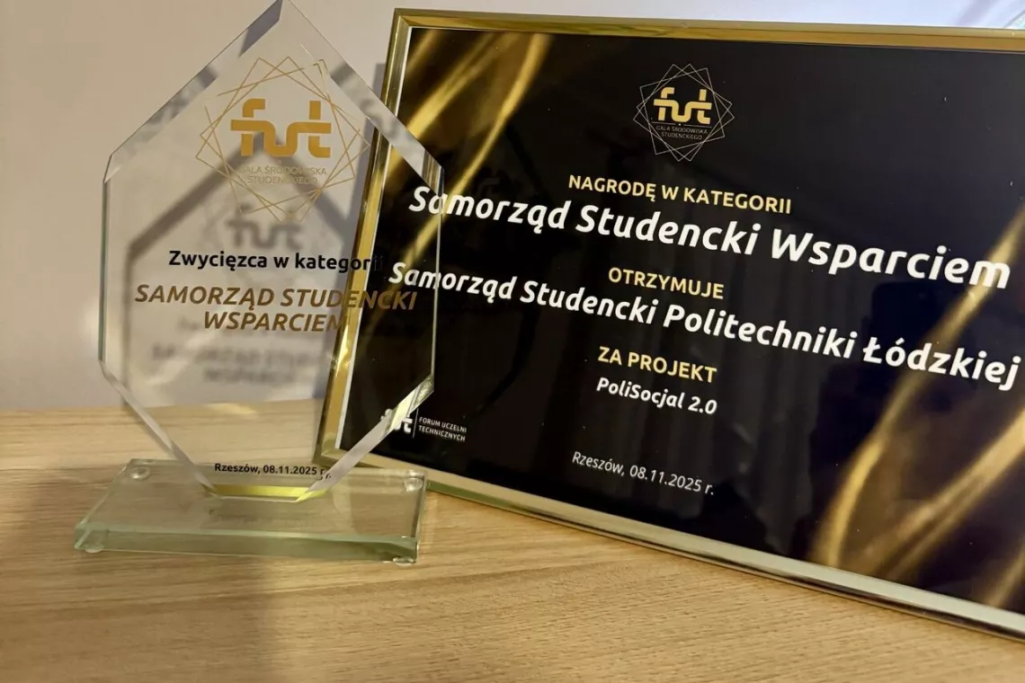Nagroda za projekt dla Samorządu Studenckiego PŁ
