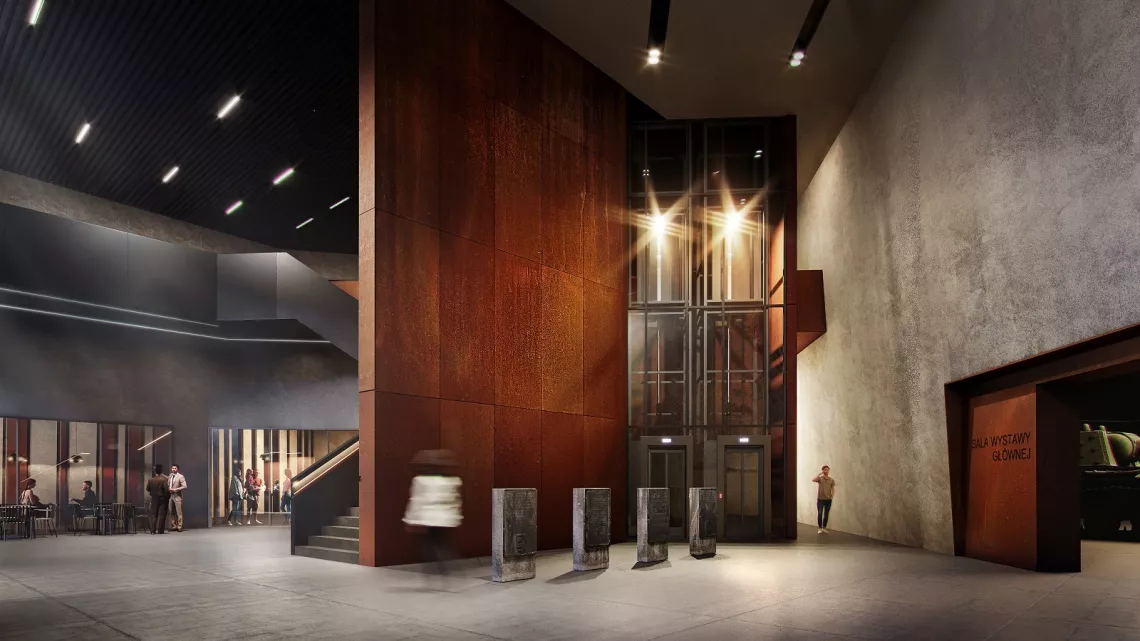 Wizualizacja wnętrza Muzeum Westerplatte i Wojny 1939