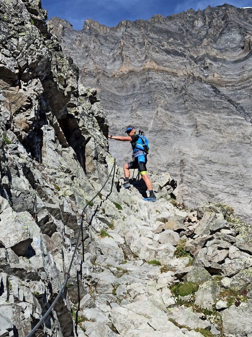 Porf. Jachymski na 80 kilometrze alpejskiej trasy 