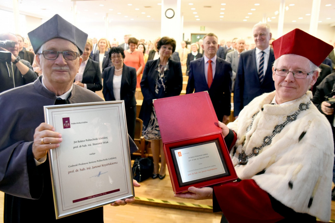 Godność Profesora Seniora Politechniki Łódzkiej otrzymał prof. Jan Krysiński