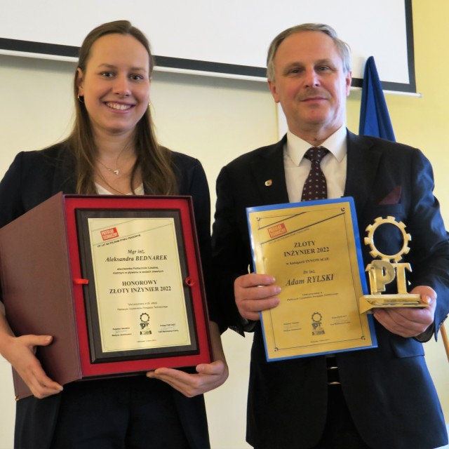 Dr inż. Adam Rylski oraz inż. Aleksandra Bednarek